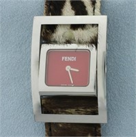 Fendi 5010L Rotating Face Pony hair Flip Watch