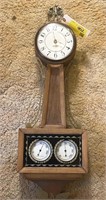 Westclox Clock w/ Hygrometer, 31"