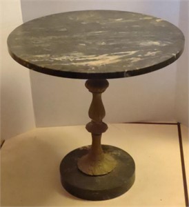 Marble Side Table, 18" x 17"
