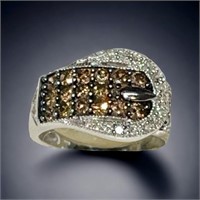 10k White Gold Diamond Ring Size 6 Stones Were