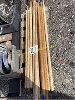 C2. Wooden mop/broom/yard tool handles