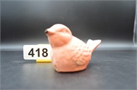 Heavy cast iron vintage pink bird