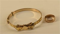 Victorian Gold Filled Bracelet  & Baby Ring