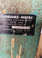Fair Banks-Morse portable 1000lb  scales, Model:
