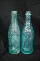 Pair of Coca Cola Vintage Soda Bottle Heavy Glass