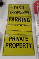 6 NO PARKING/PRIVATE PROPERTY SST SIGNS