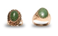 14K & 10 K Gold & Jadeite Rings