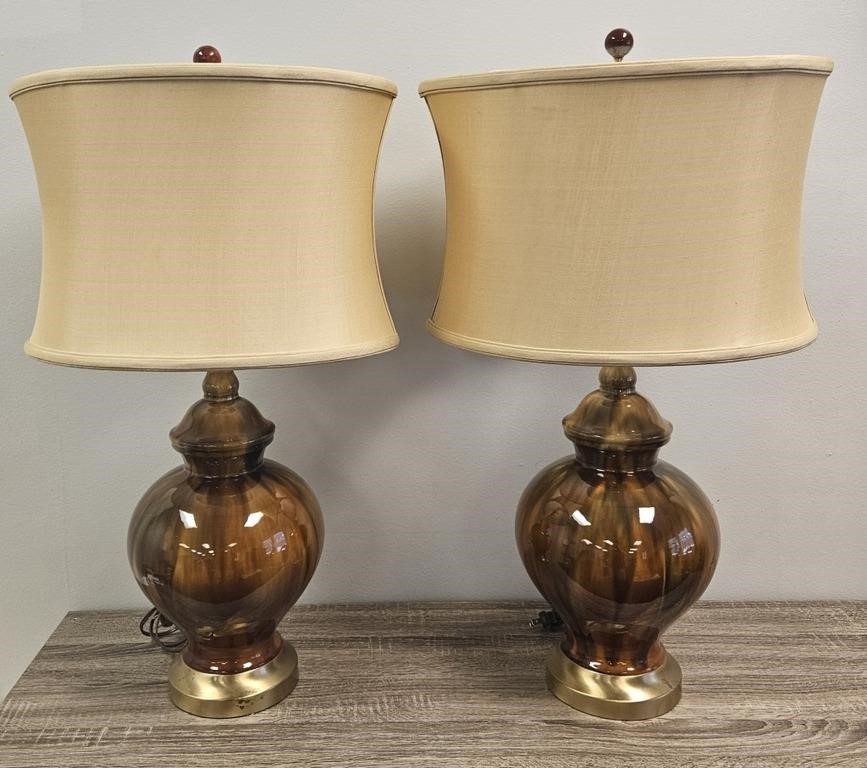 MCM Style Lamps 27" Tall including Shade