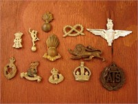 WWII English & Commonwealth hat badges & insignias