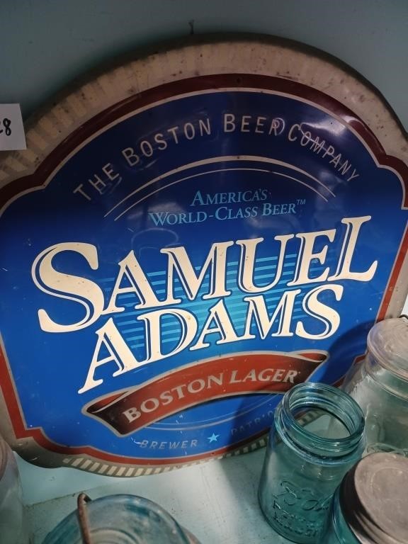 Metal Samuel Adam's Adv. Beer Sign