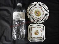 German Courting Couple Pierced Trinket Dishes ~ 2