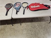Wilson, Prince and Head Tennis Rackets & Bag