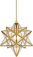 Gold Moravian Star Pendant Light  11'