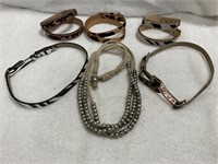 Animal Print Wrap Bracelets & Chokers + Silver