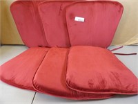 6x Red Chair Cushions