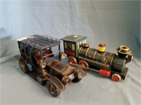 Tin Car & Tin Battery Train