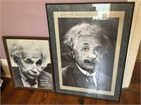 22" x 18" Framed "Einstein" Print, 22" x 32"
