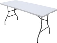Aoeiye 6ft Folding Table Plastic Fold in Half