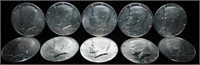 10 1964 Kennedy Halves