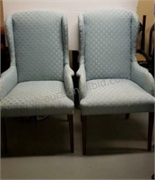 2 matching wingback chairs
