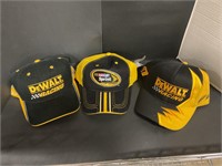 DeWalt racing and NASCAR sprint hats