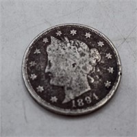 1894 V Nickel Coin