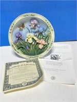 Iris Garden Collector Plate with COA