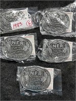 1983 Hesston NFR Buckles, LOT of 5, NOS