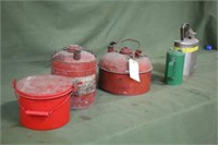 (3) Gas Cans,Oil Catch Can & Surefire Sprayer