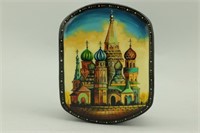 Russian Lacquer Box. Orthodox Church