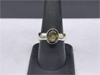 STERLING SILVER BLACK STAR SAPPHIRE RING