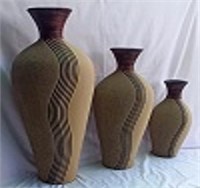 Bottle with Wide Lip Vase Set of 3