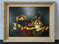 Fr. Oil Painting Y. Kirsten: Fruits Still Life