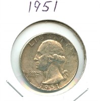 1951 Silver Washington Quarter