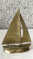 Vintage Brass Sail Boat