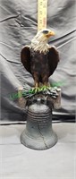 Resin Bald Eagle On the Liberty Bell Figurine