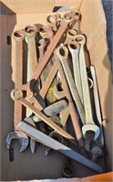 Large collection of wrenches