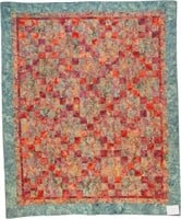 Grapes, bed quilt, 101" x 84"