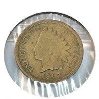 1907 Readable Liberty Indian Head Cent