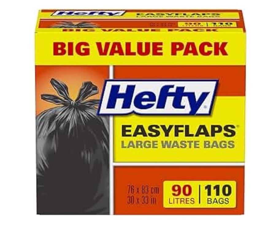 Hefty Garbage Bags, Value Pack Large 90 Litres