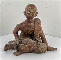 Antique Myanmar Burma Shariputra Monk Figure