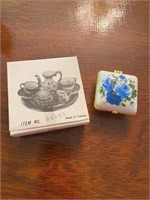 Miniature Tea Set & Trinket Box