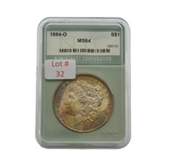 1884-O Morgan Silver Dollar (Graded MS64)