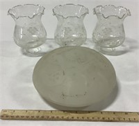 Glass light fixture covers