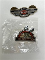 2  Vintage Metal Harley Davidson Pins