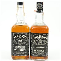 1969 & 1975 Jack Daniels Whiskey Bottles (2)