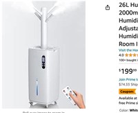 26L Humidifiers for Bedroom,2000ml
