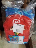 Set of three super Mario hood towel wraps