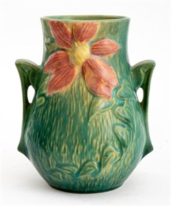 Roseville Clematis Art Pottery Vase