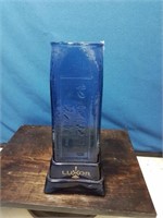 Cobalt glass luxor vase 10 inches tall